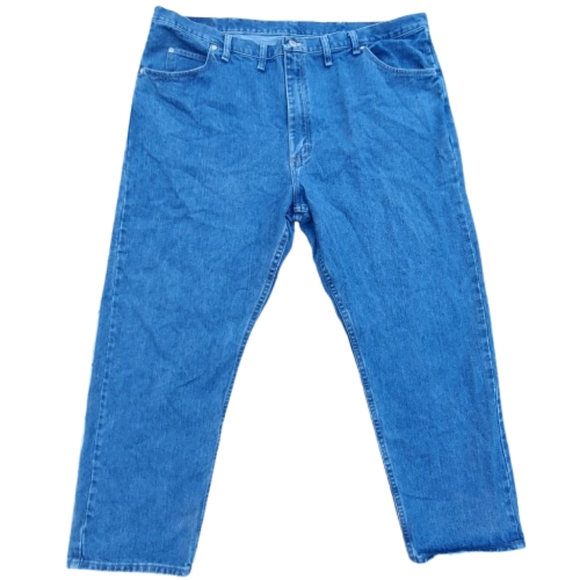 Wrangler Five Star Relaxed Fit Blue Denim Cotton Jeans - Picture 3 of 10